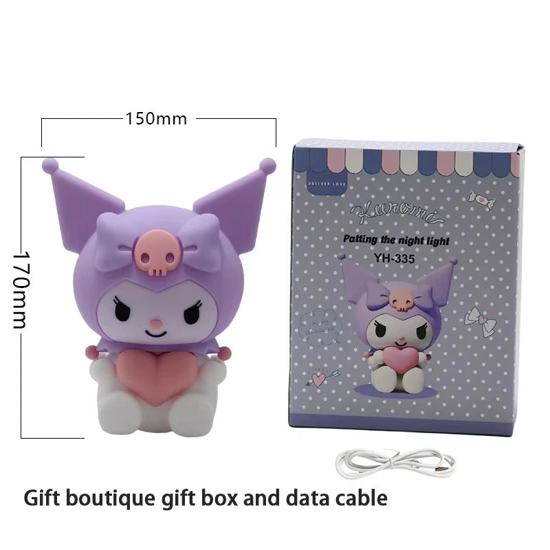 Kawaii Kt Cat Touch Night Light Kawaii Bedside Lamp Cute Anime Decor for Girls Room Gift with Soft Glow