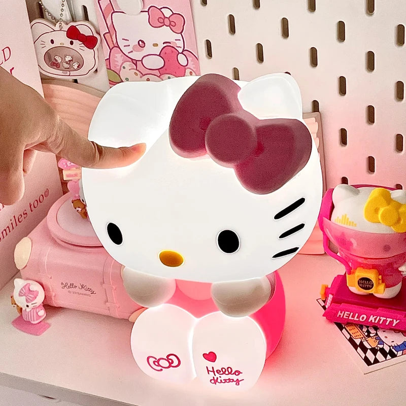 Kawaii Kt Cat Touch Night Light Kawaii Bedside Lamp Cute Anime Decor for Girls Room Gift with Soft Glow