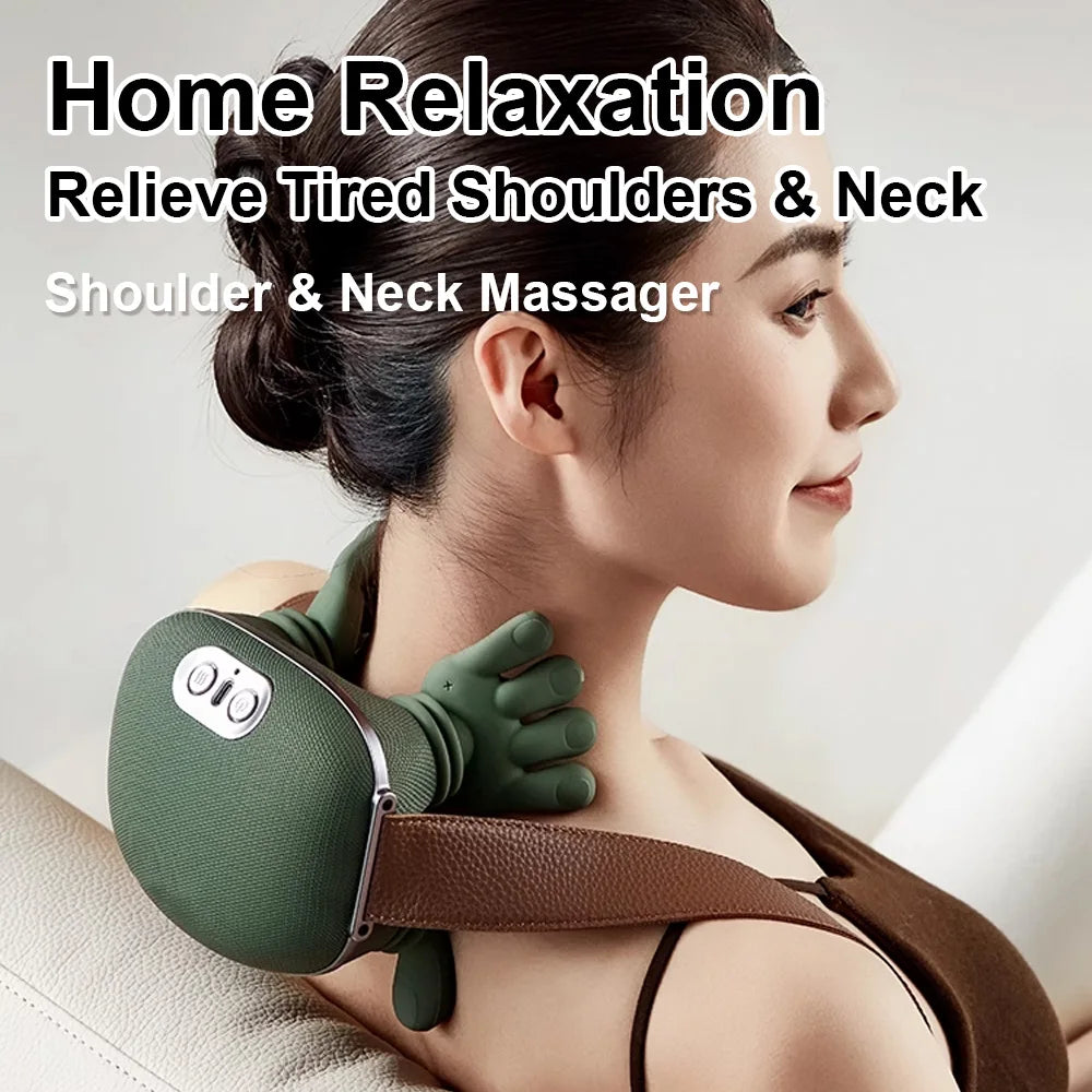 Finger Pressure Neck Massager Heated Back and Shoulder Massager