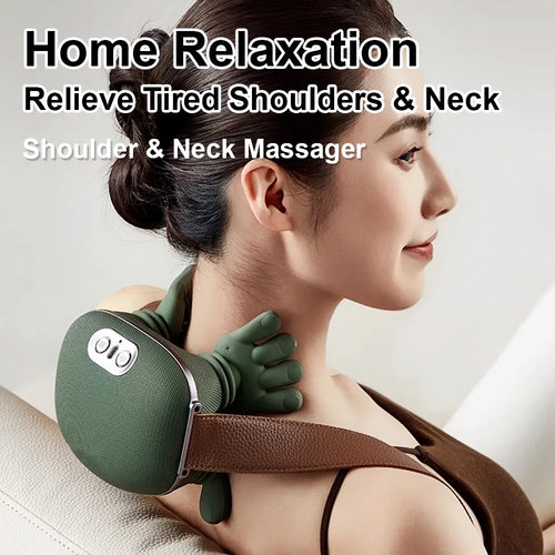 Finger Pressure Neck Massager Heated Back and Shoulder Massager